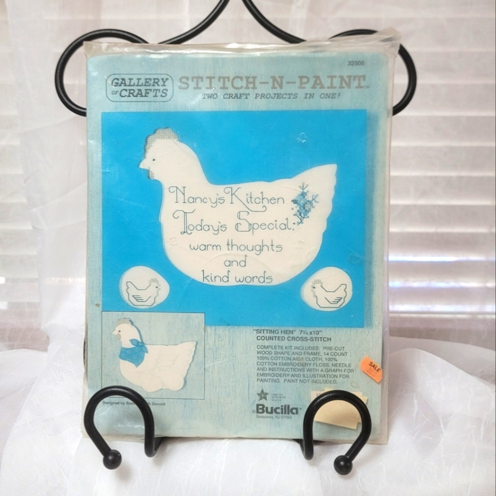 Nancy's Kitchen Stitch N Paint Chicken Kitchen Decor Vintage NOS Nancy